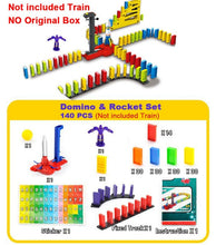 Load image into Gallery viewer, Automatic Domino Brick Laying Toy Train Car with sound light Elevator Springboard Bridge Catapult dominoes Set gift for Children